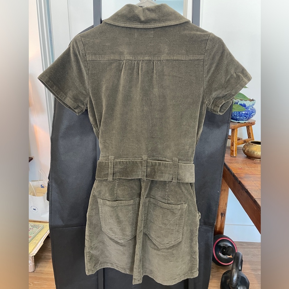Outlaw Dress in Green Corduroy - Picture 6 of 12
